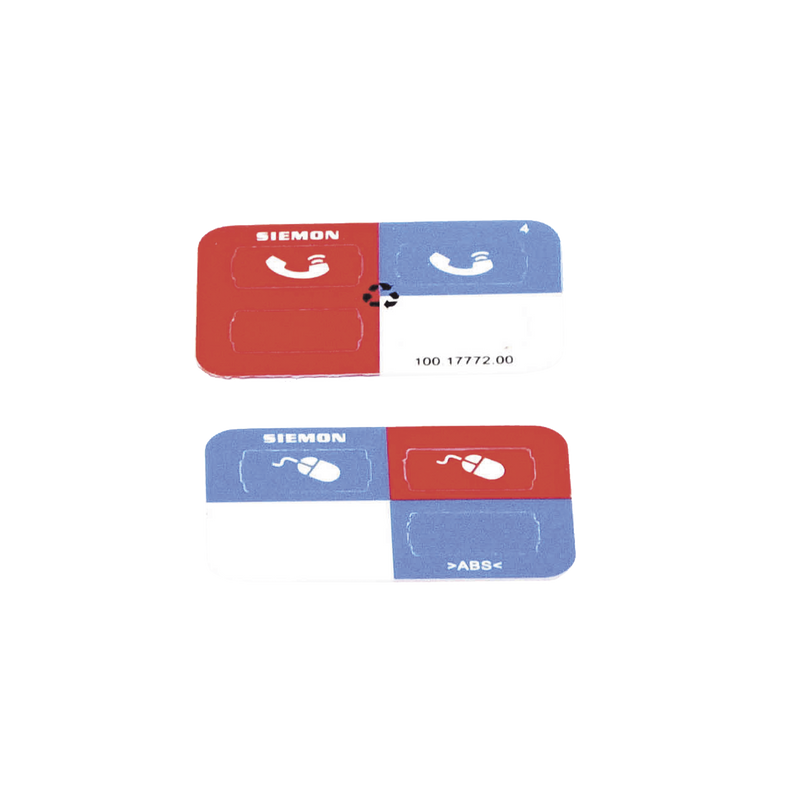 Z-ICON-03B Icono UltraMax para identificación de Jacks, Color Rojo, Bolsa con 100 Piezas