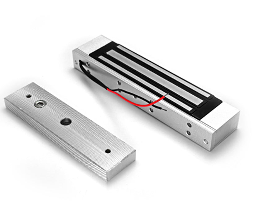 ZKTECO LM120PAK - Paquete de contrachapa magnética de 120 kg, voltaje de 12VDC incluye soporte ZL para su instalación, compatible para puertas de madera y metal