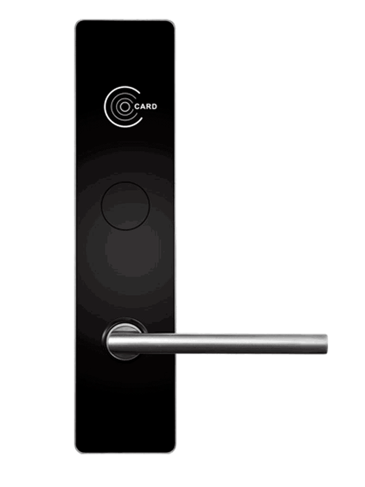 ZKTECO LH6800L- Cerradura Izquierda para Hotel con Tecnología MIFARE 13.56 MHz, Compatible con Puertas de 35 a 45 mm de Grosor, Fabricada en Aleación de Zinc, Capacidad de Registro de 224 Eventos
