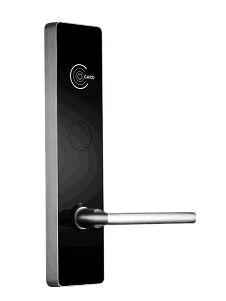 ZKTECO LH6800L- Cerradura Izquierda para Hotel con Tecnología MIFARE 13.56 MHz, Compatible con Puertas de 35 a 45 mm de Grosor, Fabricada en Aleación de Zinc, Capacidad de Registro de 224 Eventos
