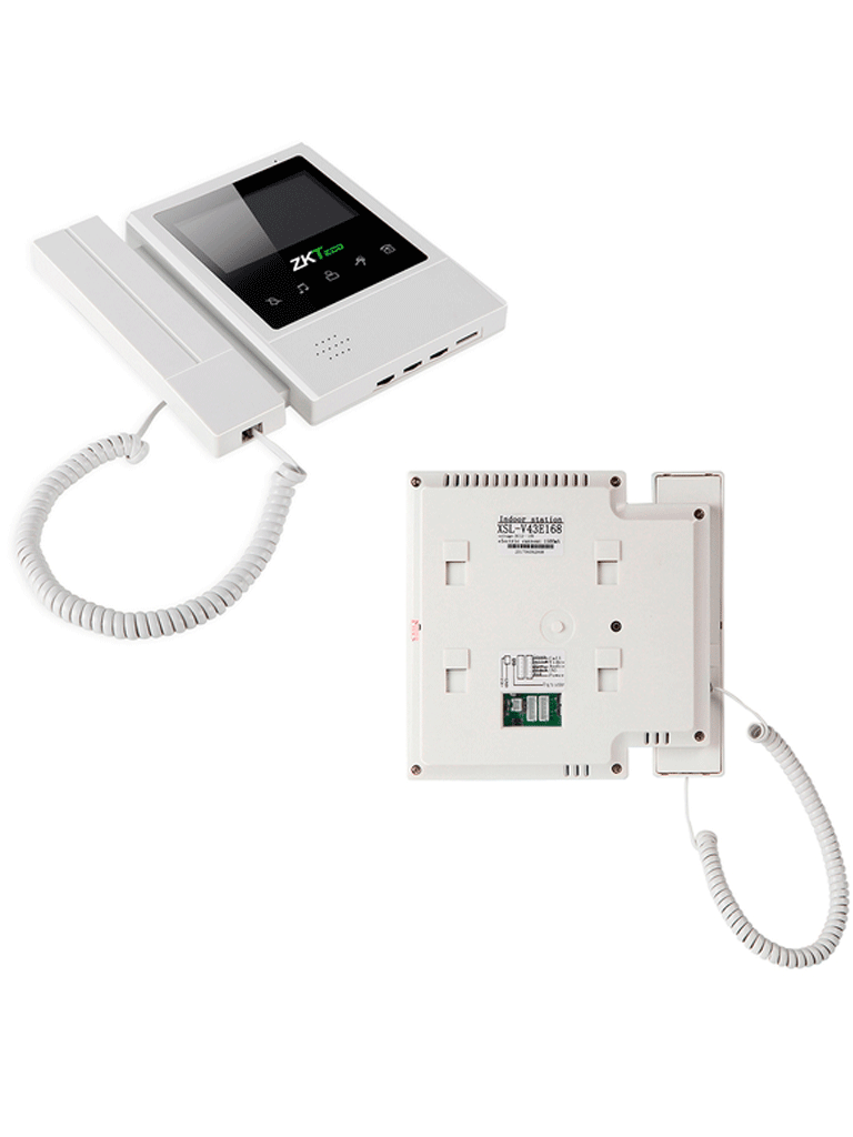 ZKTECO VDPIB4 - Monitor LCD de 4.3 pulgadas para Videoportero Analógico / Conexión mediante 4 Hilos / Resolución 480*272 píxeles / Imagen Nítida / Botón de No Molestar