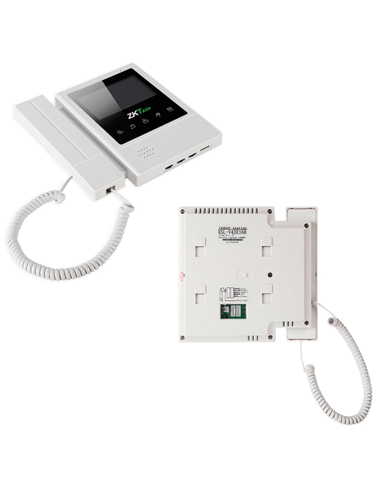 ZKTECO VDP04B4 Kit - Kit de Videoportero Analógico / Monitor de 4.3 Pulgadas / Frente de Calle con cámara de 1 MP / Ángulo de Visión 80° / Conexión hasta 4 monitores