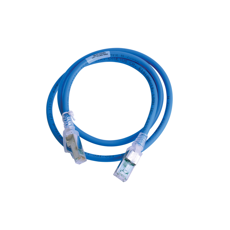 ZM6A-S03-06B Patch Cord Z-MAX Cat6A S/FTP, CM/LS0H, 3ft, Color Azul, Versión Bulk (Sin Empaque Individual)