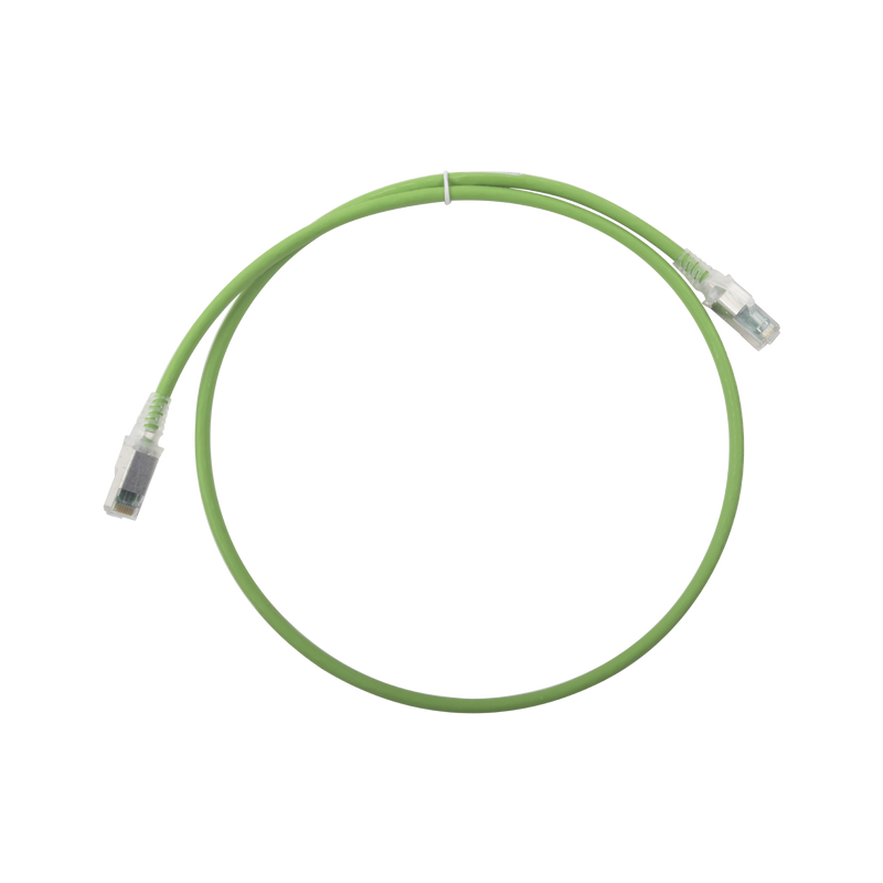 ZM6A-S03-07B Patch Cord Z-MAX Cat6A S/FTP, CM/LS0H, 3ft, Color Verde, Versión Bulk (Sin Empaque Individual)