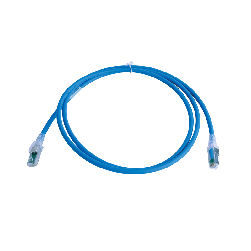 ZM6A-S05-06B Patch Cord Z-MAX Cat6A S/FTP, CM/LS0H, 5ft, Color Azul, Versión Bulk (Sin Empaque Individual)
