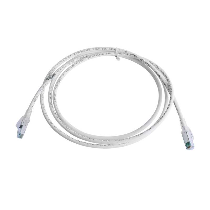 ZM6A-S07-02 Patch Cord Z-MAX Cat6A S/FTP, CM/LS0H, 7ft, Color Blanco