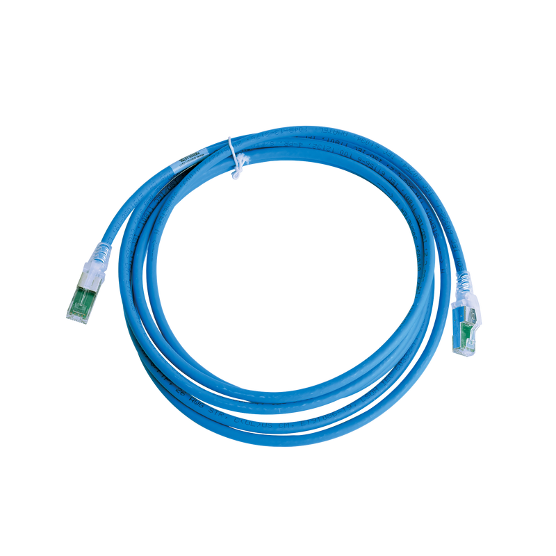 ZM6A-S10-06B Patch Cord Z-MAX Cat6A S/FTP, CM/LS0H, 10ft, Color Azul, Versión Bulk (Sin Empaque Individual)
