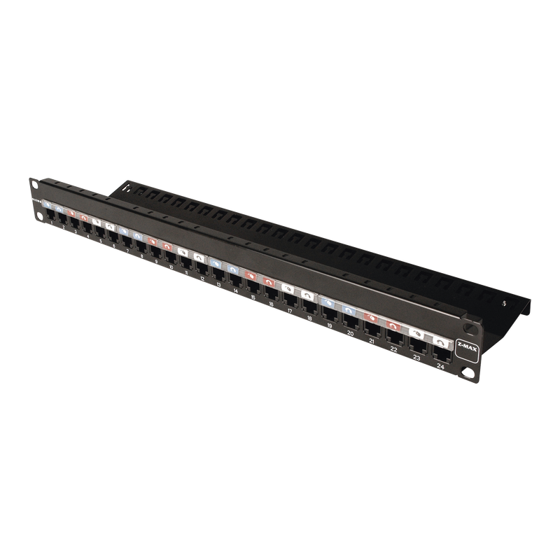 Z-PNL-24E Patch Panel Z-MAX, de 24 puertos, Modular (vacío), Plano, 1UR