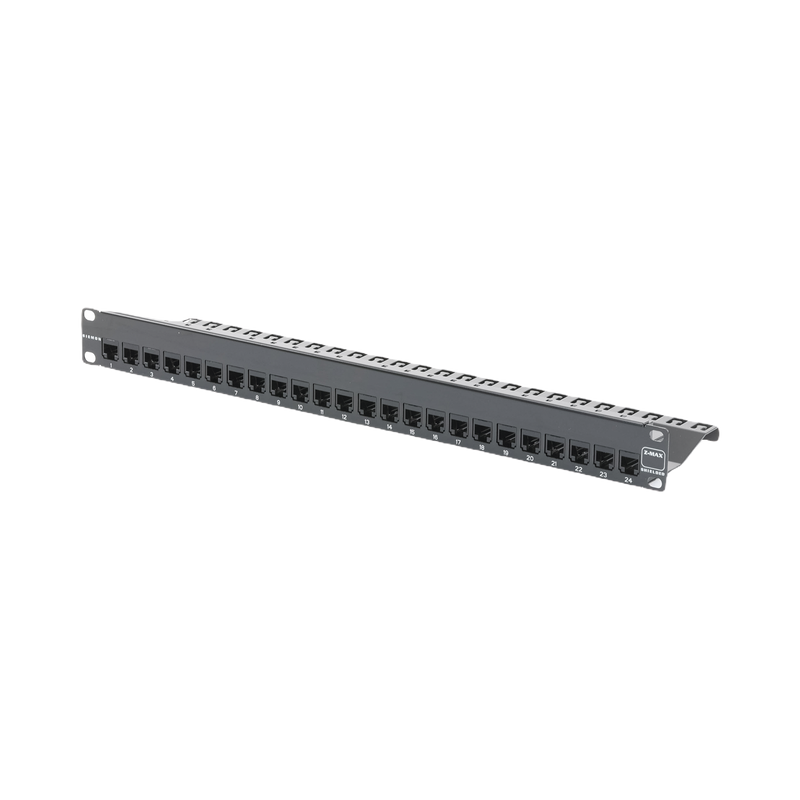 ZS-PNL-24E Patch Panel Z-MAX, Blindado, de 24 puertos, Modular (vacío), Plano, 1UR