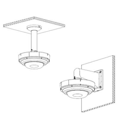 DAHUA DH-PFA108 - Adaptador para Brazo de Pared o Techo, Compatible con PFB300C, PFB303W y DH-PFA111.
