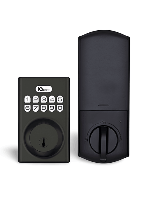 QOLSYS IQDLK-PGK-MB Cerradura con botón pulsador - Cerradura Inteligente PowerG, color negro mate ( Matted Black )