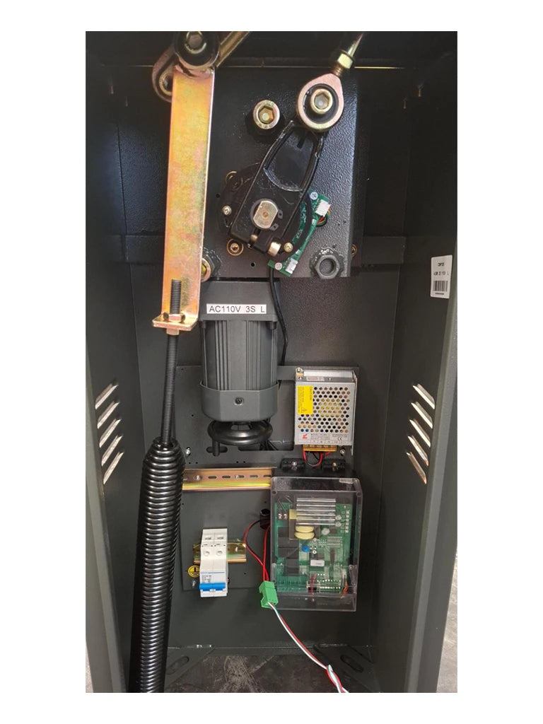 ZKTECO CMP200 - Barrera Vehicular Izquierda / Brazo Telescópico de 2.6 hasta 4.5 metros / 3 Seg. / Dirección Ajustable (a Derecha) / Gabinete con Luz Led Indicador de estado / Sistema Inteligente anti-impacto/ Incluye 2 controles remotos
