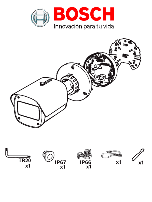 BOSCH F_FCS8000VFDI - AVIOTEC 8000i IR / Bullet 4MP / IP67 / Analíticos para detección de incendio