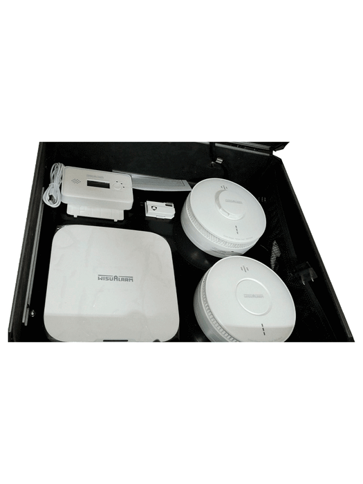 DAHUA WISUALARM DHI-HY-DBRF- Maletín DEMO de sistema de incendio residencial, Incluye DHI-HY-GW02A/DHI-HY-SA5MA/DHI-HY-HT5MA/DHI-HY-SA5MB/ DHI-HY-HT5MB/DHI-HY-MRF50-R8/DHI-HY-GW01A/ SA30A-R8/ SA40A-R8/ HT10A-R8/GC20D-R8/ GC30A-R8,