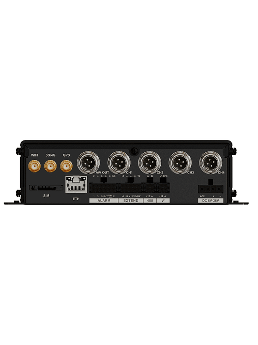 DAHUA DHI-MXVR1004-GFWI - DVR móvil de 4 canales analógicos + 1 IP, Resolución 1080p, Comunicación Ethernet, Wi-Fi y 3G/4G, Incorpora GPS, Principales analíticos: DSM y ADAS, Admite 2 tarjetas SD de hasta 256 (cada una), E&S Alarmas