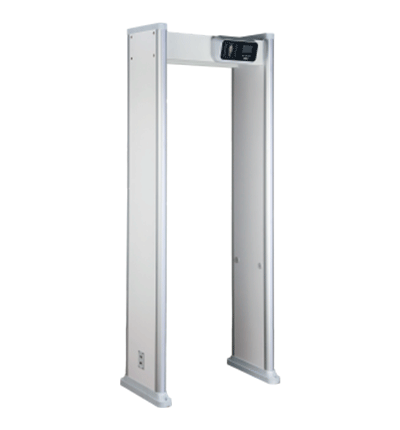 DAHUA ISC-D118 - Arco Detector de Metales con 18 Zonas de Detección. Pantalla LCD de 3.5" con interfaz intuitiva. Ofrece 9 tonos de alarma y 10 niveles de volumen ajustables. Cuenta con un contador de pasos y alarmas.