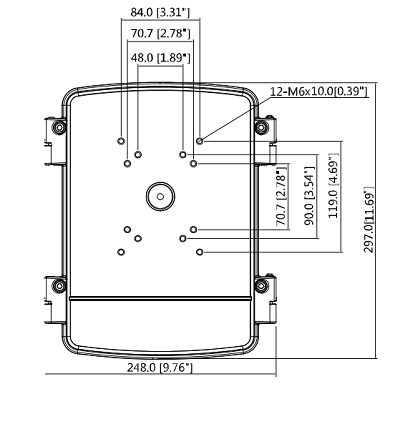 DAHUA DH-PFA140A - Caja de Conexiones Anticorrosión/ Material Aluminio & SECC/ IP66/