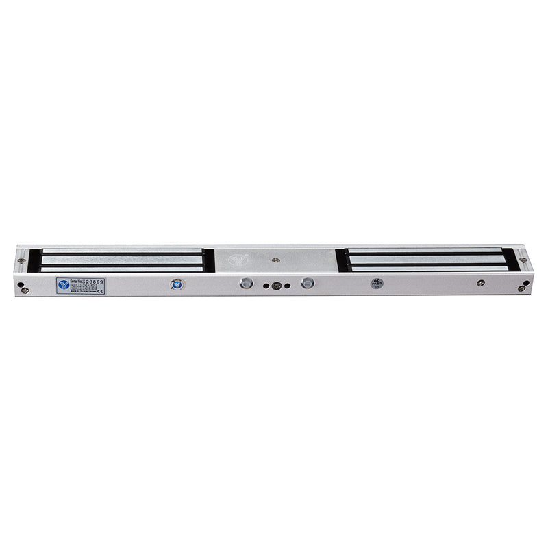 YLI YM180NDLED - Cerradura Magnética Doble con Indicador Led para Control de Acceso / Interior / Fuerza de Sujeción 180 Kg o 350 Lbs por lado / Compatible con Soporte MBK180NDZL y MBK180U
