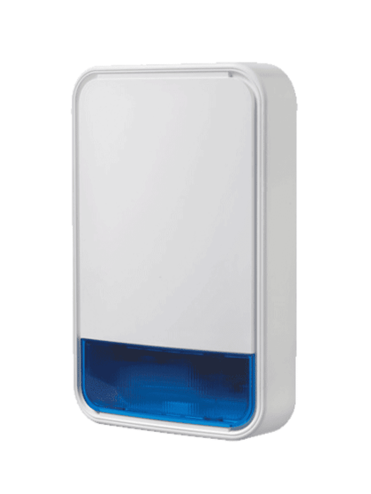 DSC PG9911BBATT -  Sirena con luz estroboscópica exterior 110 dB  c/batería Inalámbrica  Power G compatible con NEO, PRO, Qolsys e IoTega