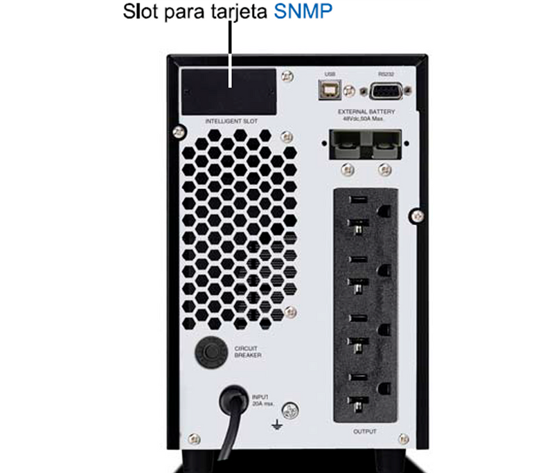 CDP UPO11-2 - UPS ONLINE de 2000VA / 1800W / 4 Terminales de salida / Baterias 12V a 9AH X 4 / Respaldo de 5min en carga completa