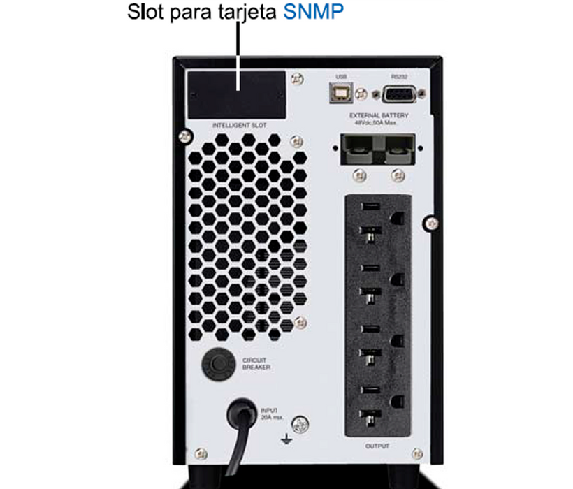 CDP UPO11-2 - UPS ONLINE de 2000VA / 1800W / 4 Terminales de salida / Baterias 12V a 9AH X 4 / Respaldo de 5min en carga completa