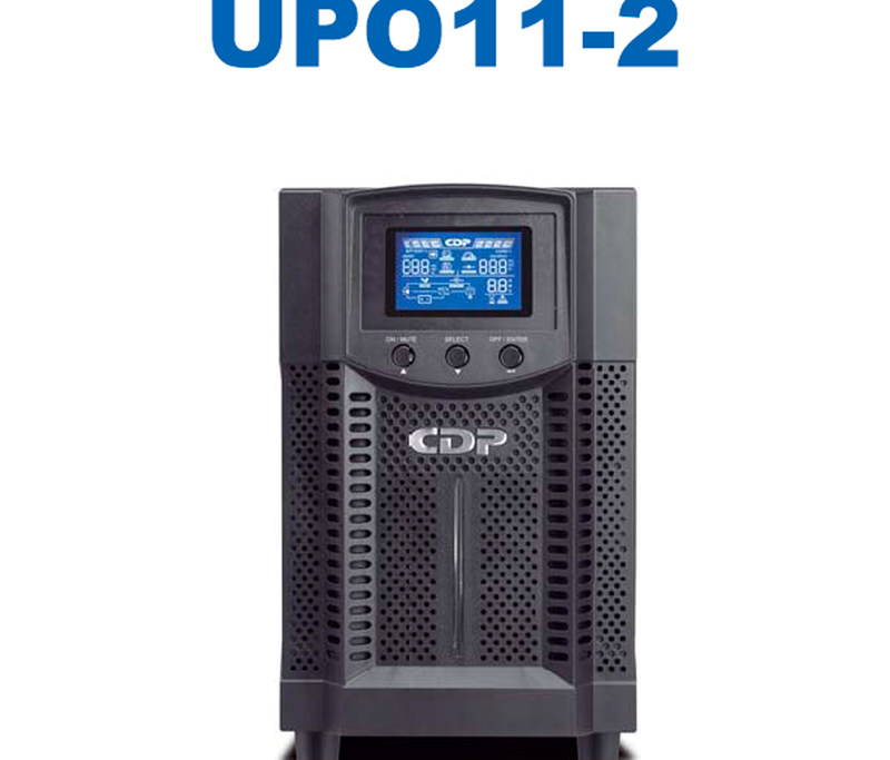 CDP UPO11-2 - UPS ONLINE de 2000VA / 1800W / 4 Terminales de salida / Baterias 12V a 9AH X 4 / Respaldo de 5min en carga completa