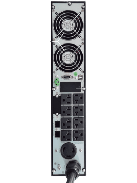 CDP UPO11-3RT AX UPS Online de 3000VA y 3000W con 4 terminales de salida, 6 baterías de 12V a 9AH, y respaldo de 5 minutos al 100% / REQUIERE CLAVIJA O ADAPTADOR NEMA 5L-30P