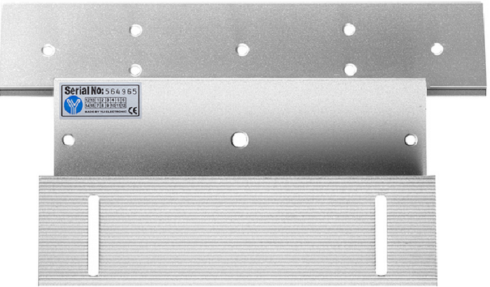 YLI YM350WSPAK - Paquete con chapa de 350 kg/800 Lb para uso en exteriores o interiores IP68 uso en puertas de metal, vidrio o madera incluye soporte de fijación ZL