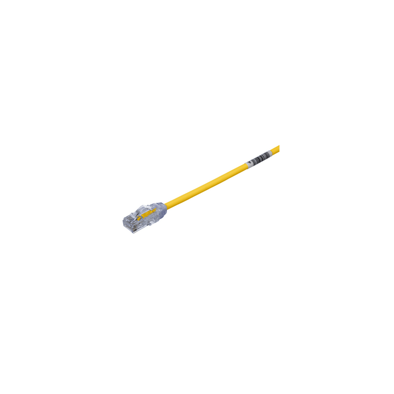 Cable de Parcheo UTP Cat6A, CM/LSZH, Diámetro Reducido (28AWG), Color Amarillo, 5ft