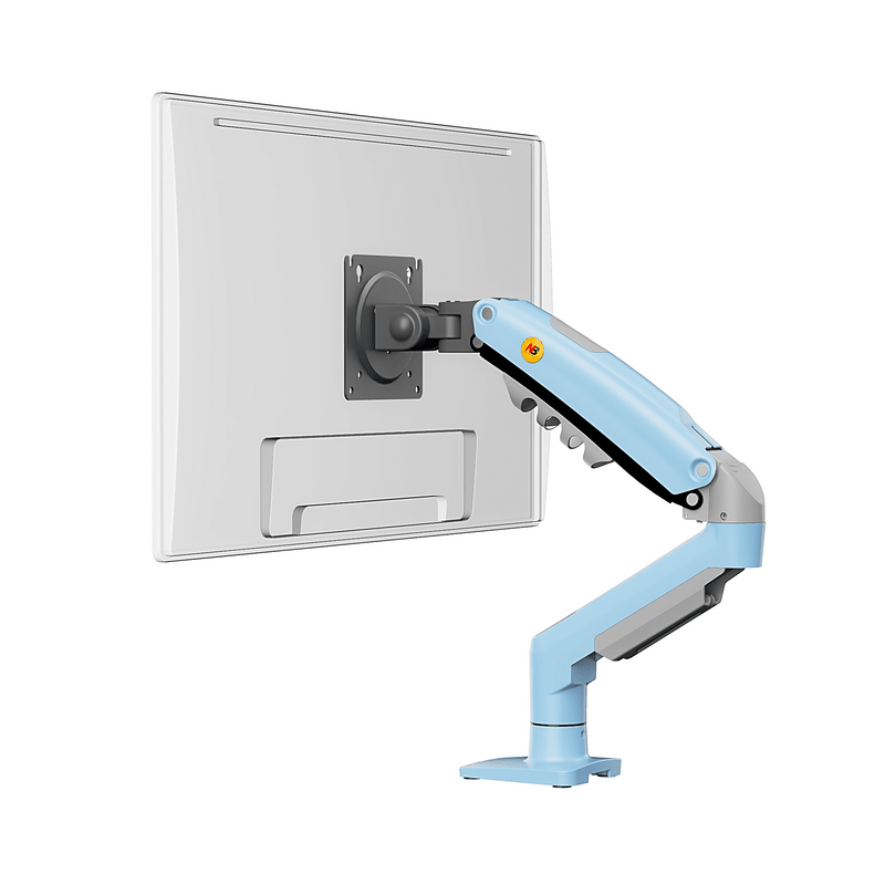 Brazo Ajustable para Monitor Ergonómico / Compatible con Monitores de 17 - 30 / Capacidad de Peso hasta 9 kg / Rotación 360° / Inclinación +85° a  -30° / Giro 180° / Ajuste de Resorte de Gas / Color Azul