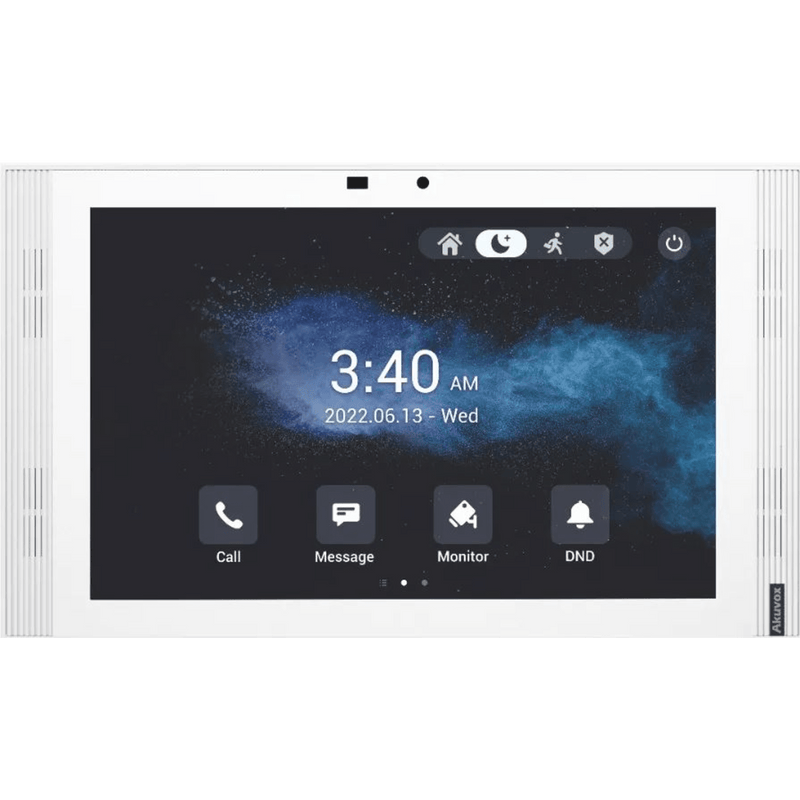 MONITOR COLOR BLANCO DE 10 IPS LCD / CERTIFICADO POR GOOGLE PLAY STORE / ANDROID 12 OS / WI-FI 6 / POE /  SIP / ENTRADAS DE ALARMA / ADMINISTRACIÓN 100 EN LA NUBE
