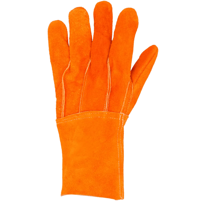 SYS-GCAL Guantes de Carnaza Largo/ Refuerzo en Palma / Resistente a Abrasión y Temperaturas Moderadas.