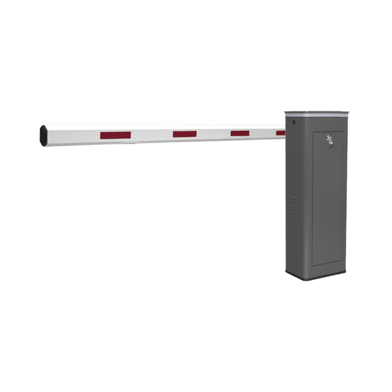 KT-XBF-LB Kit de Barrera Vehicular Izquierda y Brazo de 3 Metros / Finales de Carrera Ajustables por Programación / Movimiento Fluido / Diseño Elegante Color Gris / Con Corona Led Semaforizada