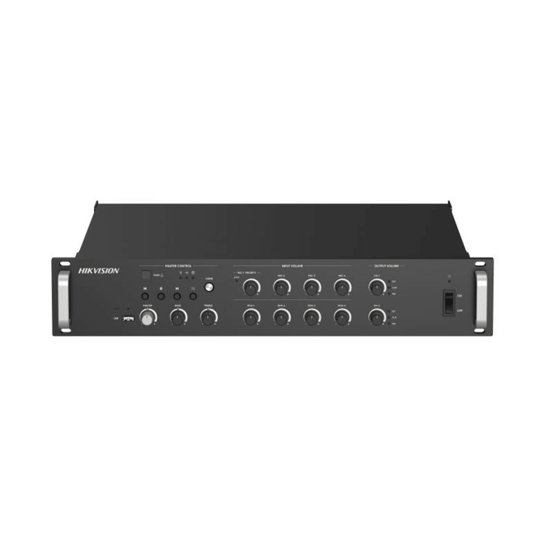 DS-QAZ1A500G1-VB2 Amplificador de Red 500 Watts / Tareas en Tiempo Real y Programadas / Audio 2-Canales Mezcla Salida / Protección de Cortocircuito y Sobrecorriente / Entrada de Audio Múltiple / Plásticos de Ingeniería Alto-Resistencia