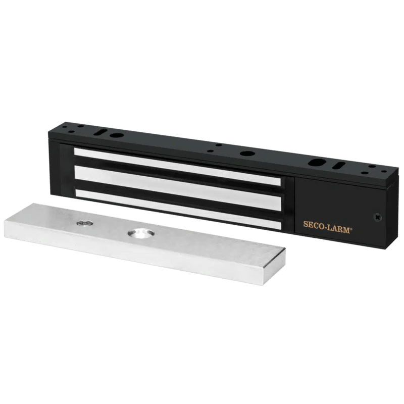 E-941SB-600PQ Chapa Magnética  600 Lbs / Led de Estatus / Color Negro /  Libre de Magnetismo Residual / Sensor de Adherencia / Diseño Elegante