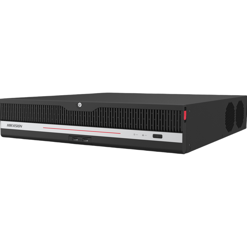 DS-9664NXI-S8R [Doble Poder de Decodificación] NVR 32 Megapixel (8K) / 64 Canales IP / AcuSense / ANPR / Conteo de Personas / Heat Map / 8 Bahías de Disco Duro  / Soporta RAID con Hot Swap / 2 HDMI en 8K / Soporta POS / Alarmas I/O  / Smart Search