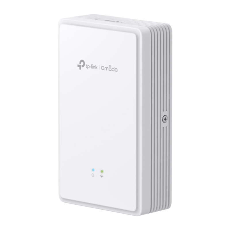 EAP615GP-WALL Punto de Acceso GPON Omada / WiFi 6 AX1800 / 1 puerto GPON / 1 Puerto FXS / 2 Puertos 10/100/1000 RJ45 / Mesh Omada / Configuración por Controlador o Stand-Alone / Para Montaje en Pared