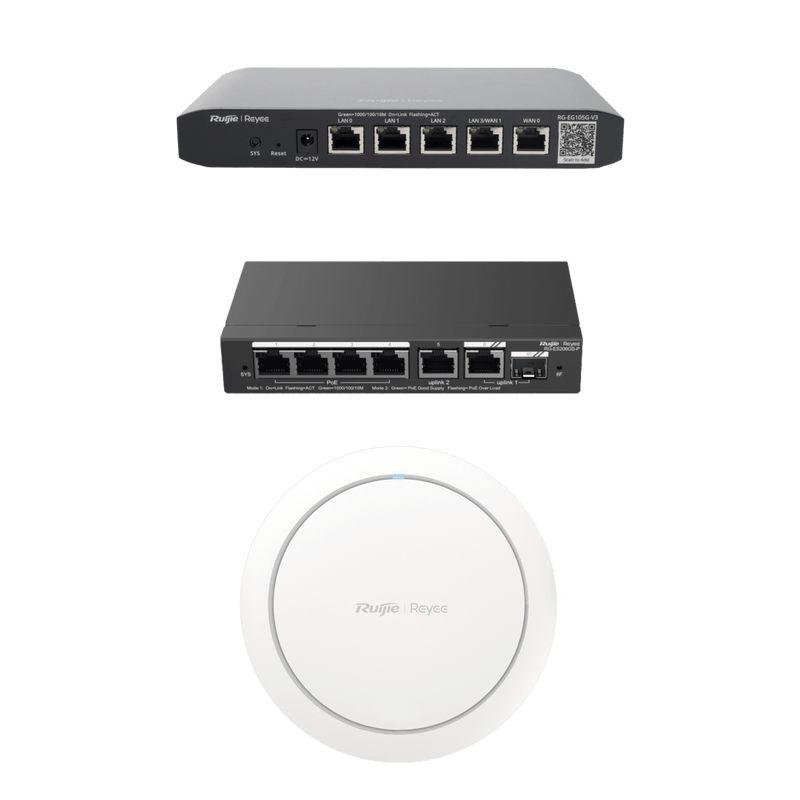 RG-DEMO-CCTV-W6 Equipos Ruijie DEMO Ideal para Probar Integraciones de Redes y WiFi 6 con CCTV