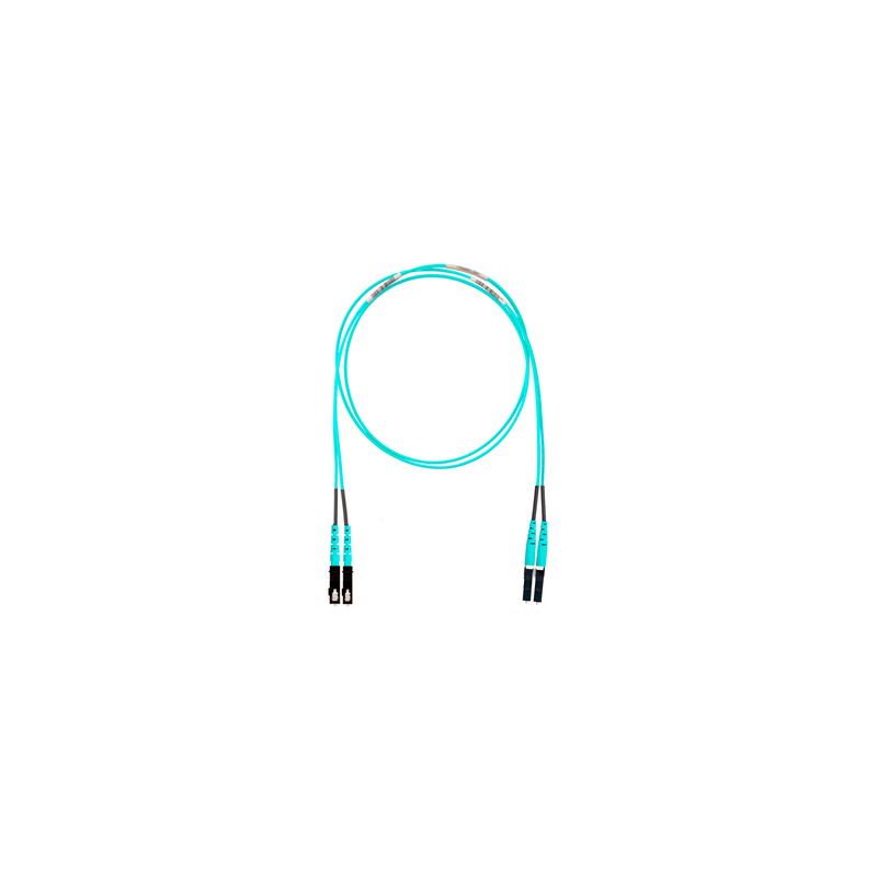 Jumper de Fibra Optica Multimodo 50/125 OM4, LC-SC Duplex, LSZH, Color Aqua, 6 Metros