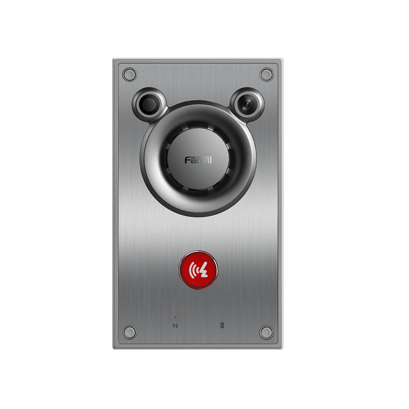 A12V Video/ Intercomunicador IP, Altavoz 10W, 2 relevadores con botón para llamada, anti-vandálico, IP66 e IK10, PoE