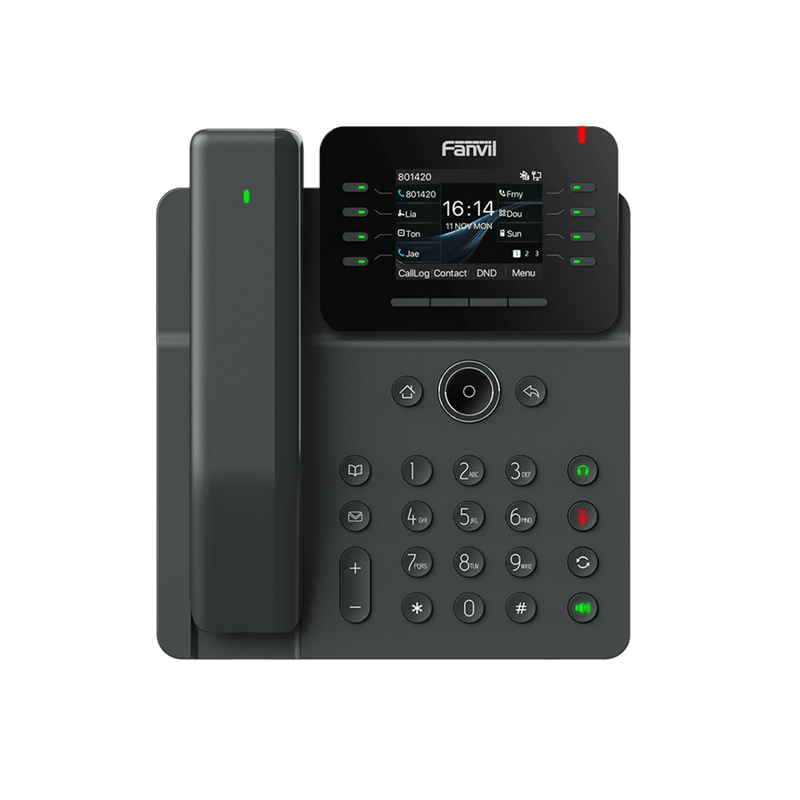 Telefono IP Handset Inalámbrico, 12 Líneas SIP, Conferencia 6 Vias, Puertos Gigabit, PoE, Pantalla 2.8