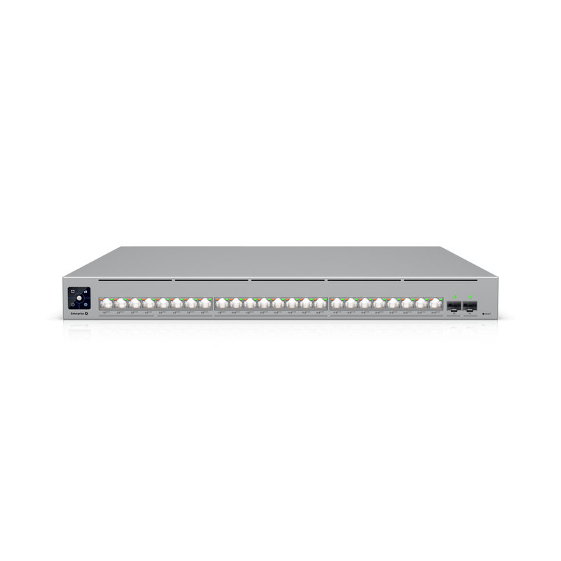 ECS-24-POE Enterprise Campus 24 PoE, Switch Empresarial Etherlighting? PoE+++ Capa 3 de 24 Puertos (16 x 10 GbE y 8 x 2.5 GbE)  y 2 Puertos SFP28 de 25 G de Alta Disponibilidad