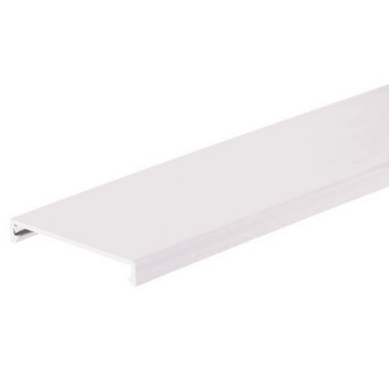 C2WH6 Tapa para Canaleta Ranurada, de 57.2 mm de Ancho, 1828.8 mm de Largo, Color Blanco