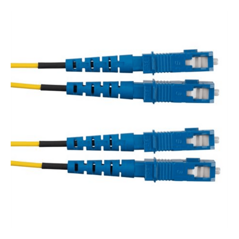 Jumper de Fibra Optica Monomodo 9/125 OS2, SC-SC Duplex, OFNR (Riser), Color Amarillo, 3 Metros