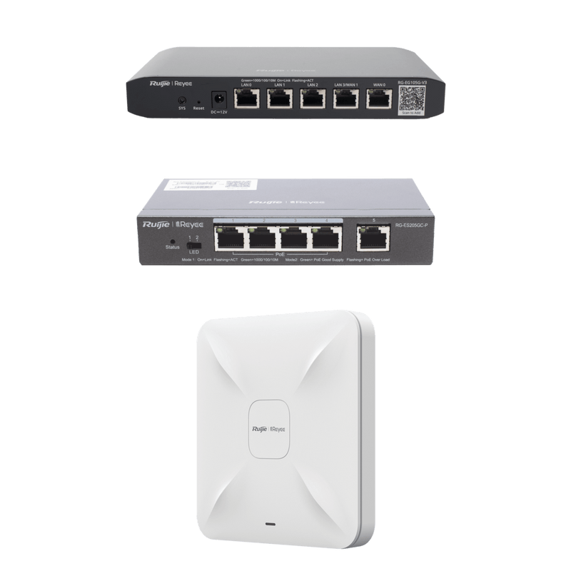 Equipos Ruijie DEMO Ideal para Probar Integraciones de Redes y WiFi 5 con CCTV