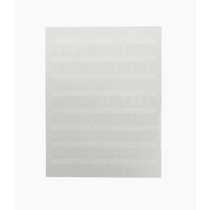Hojas con 1000 Etiquetas Poliofina para Impresora Láser/Inyección de Tinta, Ancho 96.3mm x Alto 7.6mm, Color Blanco