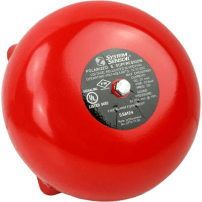 CAMPANA P/ALARMA D/INCENDIO 10 IN, 24 VCD / 81 DB