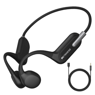 Auriculares de Conducción Ósea / Dispositivo Amplificador de Sonido / Asistencia Auditiva / Modos de Escucha Duales / Alta Ganancia 25-35 dB / Baja Distorsión <0.5% / Diseño sin Inserción en el Oído / Bater&