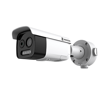 Cámara Bullet Bi-espectro Térmica y Óptica/ 256×192 Térmico + 5MP Óptico / IA para Detección Humana y Vehicular / Medición Temperatura -20°C a 150°C / Detección Fuego y Fumadores / IP67 - Toer