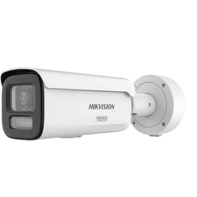 [Dual Light + ColorVu 3.0 + HikAI] Bala IP 4 Megapixel / Lente Mot. 2.8 a 12 mm / 60 mts IR + Luz Blanca / Exterior IP67 / WDR 130 dB / ACUSENSE 3.0 / Microfono Integrado / Metal / NEMA 4X / ACUSEARCH - Toer